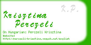 krisztina perczeli business card